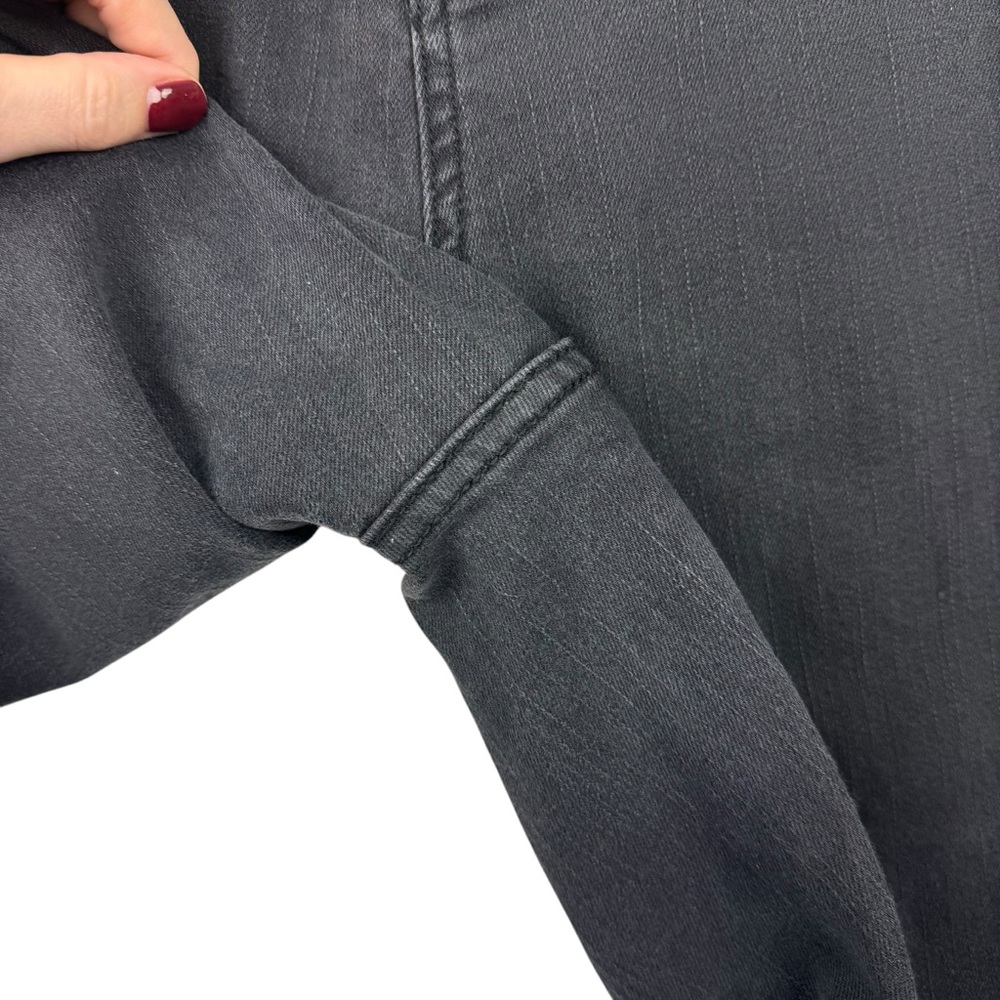 ELOQUII Washed Black Straight Jeans Stretch‎ Distressed Busted Knee Plus Size 24 - Picture 4 of 15